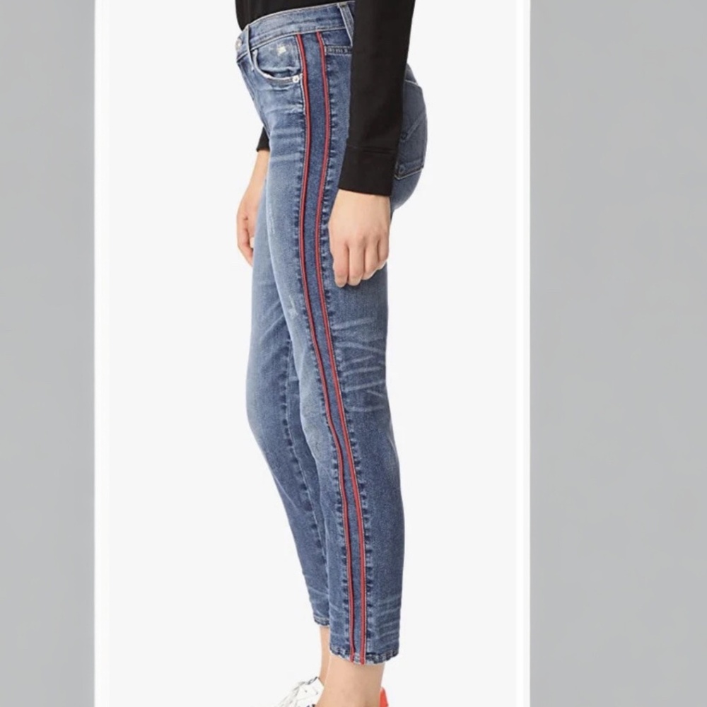 Women's Hudson Custom Zooey Reverie Denim High Rise Straight Ankle Jeans Size 27